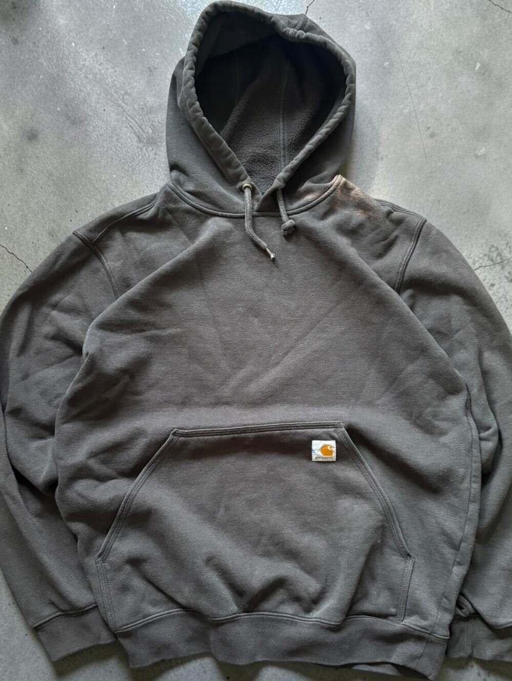 Carhartt Workwear Loose Fit Hoodie Sweatshirt Mens Size Medium Black Pullover